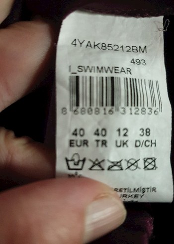 Mor Kadın Düz Midi Mayo - Görsel 7