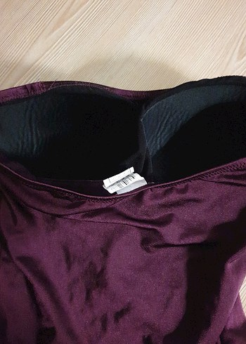 Mor Kadın Düz Midi Mayo - Görsel 6