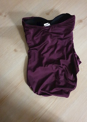 Mor Kadın Düz Midi Mayo - Görsel 5