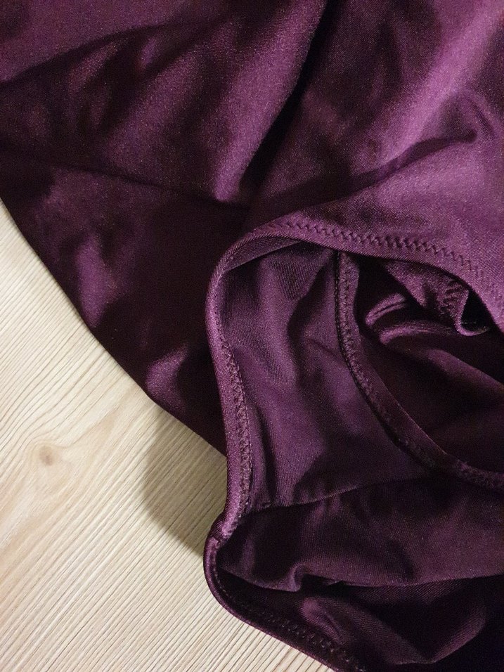 Mor Kadın Düz Midi Mayo - Görsel 4