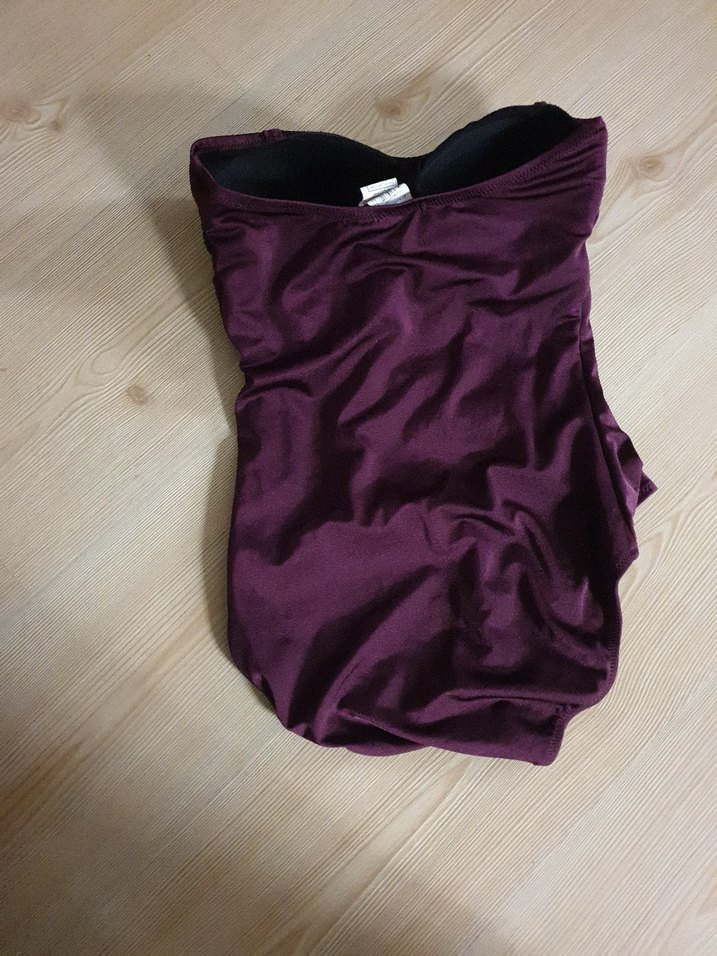 Mor Kadın Düz Midi Mayo - Görsel 5