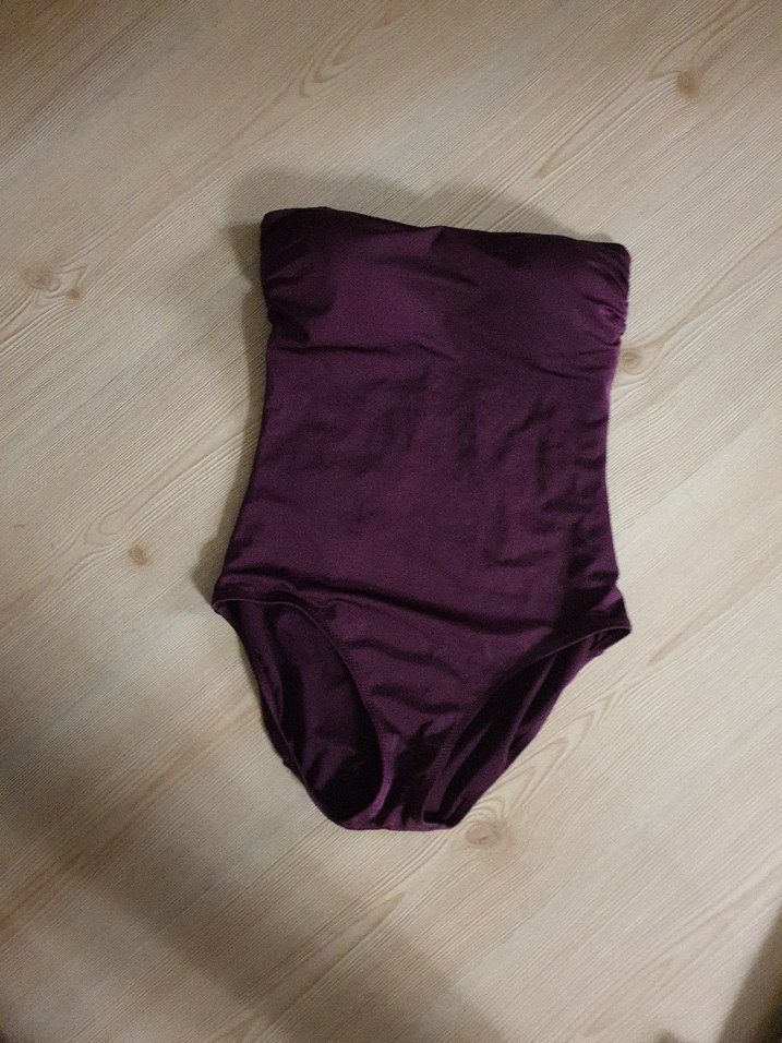 Mor Kadın Düz Midi Mayo - Görsel 2