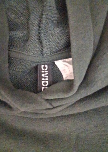 Kemer Detaylı Siyah Kapüşonlu Sweatshirt - Görsel 3