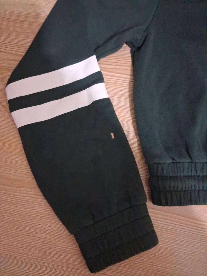 Kemer Detaylı Siyah Kapüşonlu Sweatshirt - Görsel 4