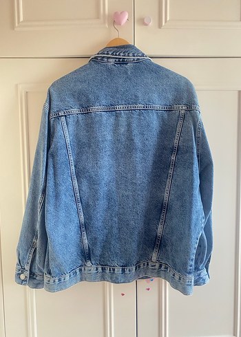 Oversize Denim Ceket Mavi - Görsel 2