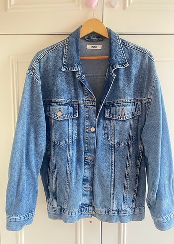 Oversize Denim Ceket Mavi - Görsel 3