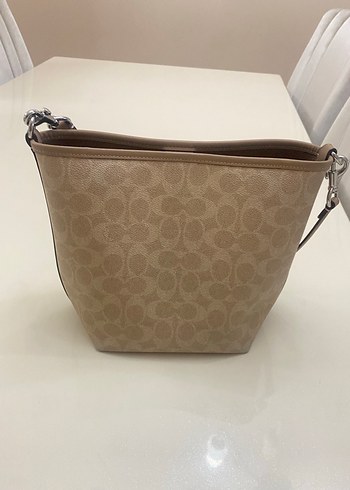 Bej Deri Coach Kadın Çanta - Görsel 3