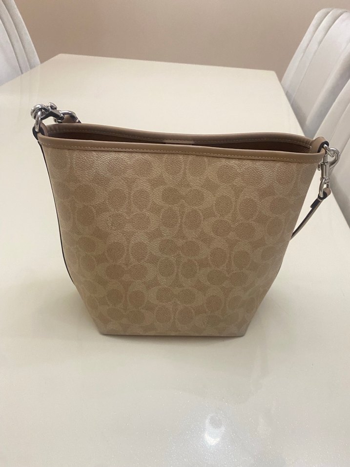 Bej Deri Coach Kadın Çanta - Görsel 3