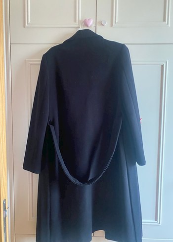 ADL Düğmeli Siyah Uzun Kaban - Görsel 3