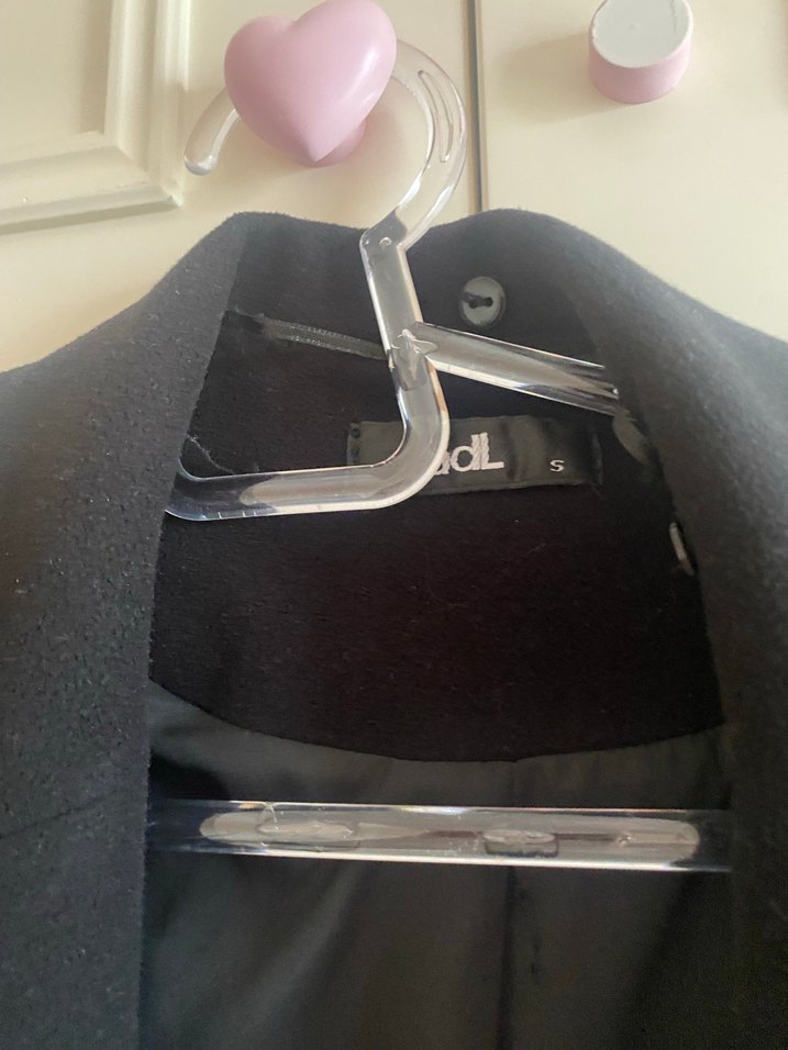 ADL Düğmeli Siyah Uzun Kaban - Görsel 2