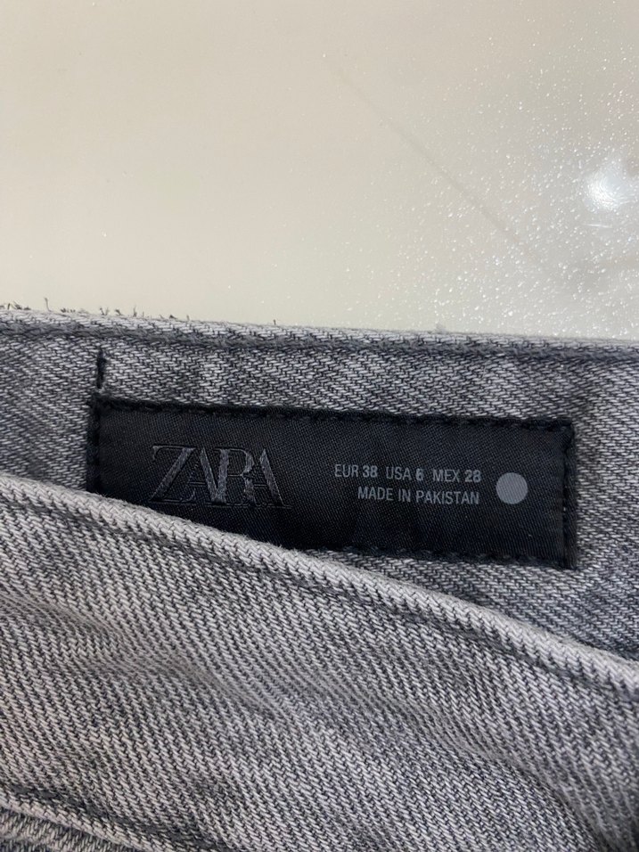 ZARA Orta Bel Wıde leg Jean - Görsel 5