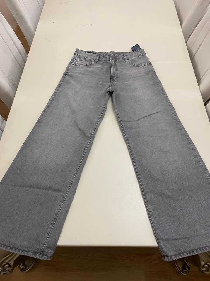 ZARA Orta Bel Wıde leg Jean - Görsel 3