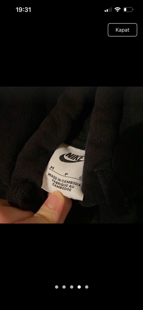 Nike Siyah Kapüşonlu Fermuarlı Sweatshirt — görsel 4/5