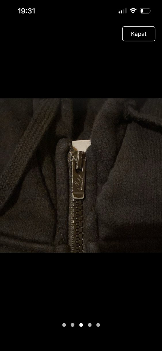 Nike Siyah Kapüşonlu Fermuarlı Sweatshirt — görsel 3/5
