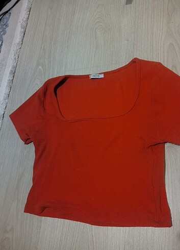turuncu crop standart beden