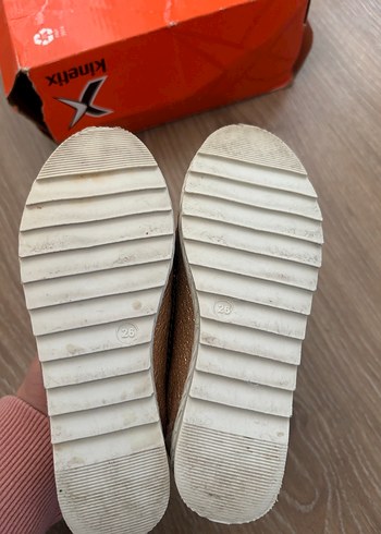 26 Numara Kız Çocuk Parlak Altın Taşlı Ayakkabı - Görsel 7