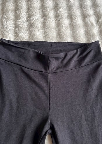 Siyah Kadın Spor Tayt Midi Boy - Görsel 2