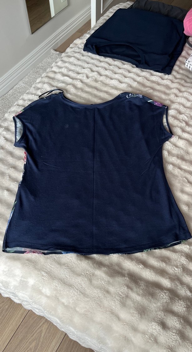 Çiçek Desenli Kısa Kollu Bohem Bluz - Görsel 2