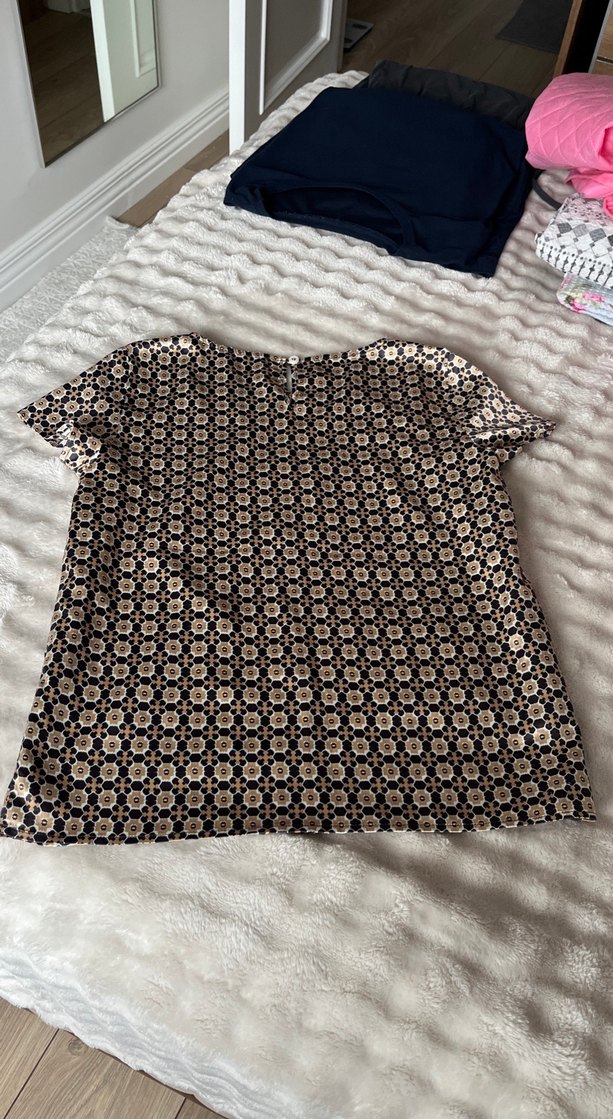 Dantel Detaylı Bohem Desenli Kadın Bluz - Görsel 3