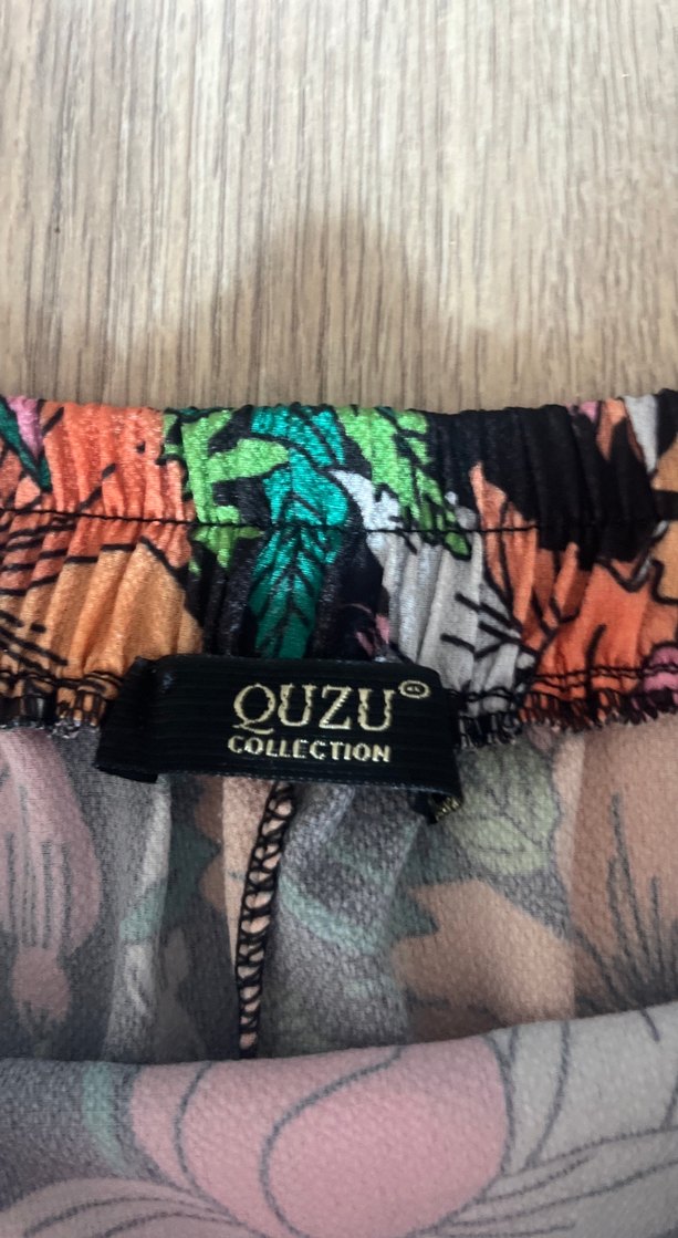 Çiçek Desenli Renkli Midi Etek - Görsel 2