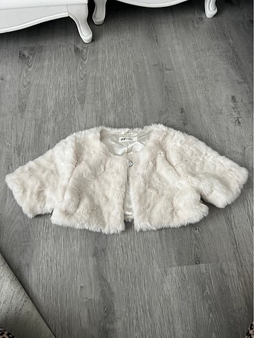 Beyaz kürk bolero - Görsel 3