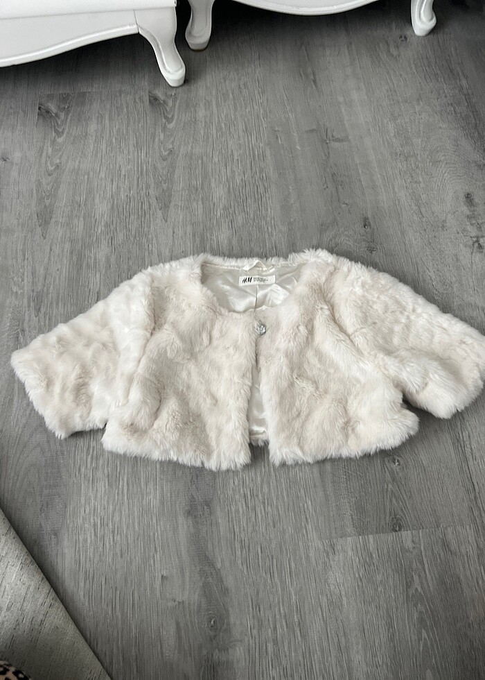 Beyaz kürk bolero - Görsel 3