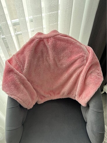 DKNY marka peluş mont - Görsel 4