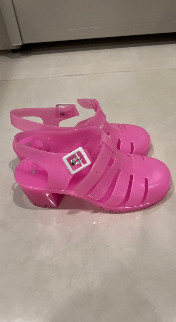 Pembe Tokalı Kız Sandalet - Görsel 2