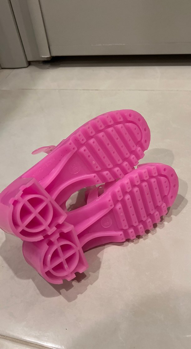 Pembe Tokalı Kız Sandalet - Görsel 4