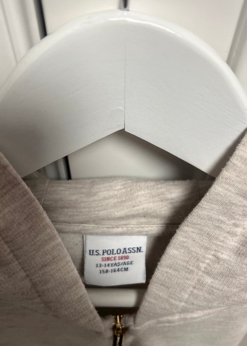 Kız Çocuk Gri Kapüşonlu Fermuarlı Sweatshirt - Görsel 3