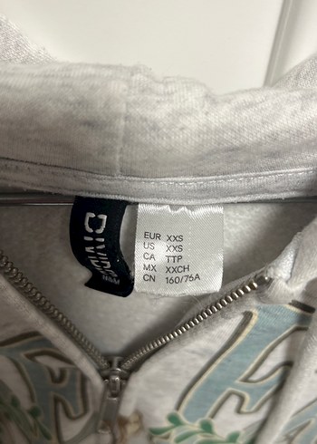 Gri Kapüşonlu Fermuarlı Sweatshirt - Görsel 3