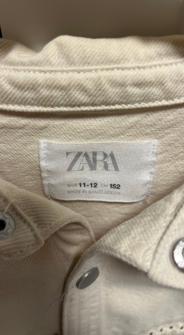 Bej Nakışlı Uzun Kollu Jean Gömlek - Görsel 3