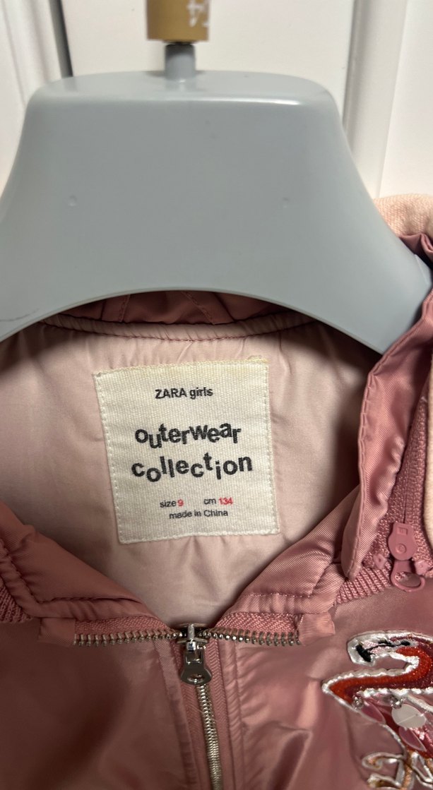 Pembe Fermuarlı Kız Çocuk Ceket - Görsel 3