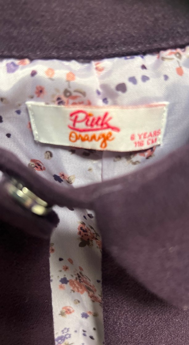 Kız Çocuk Mor Düğmeli Bolero - Görsel 3