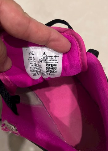 Pembe Kadın Spor Ayakkabı Siyah Bağcıklı - Görsel 3