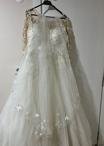 Uzun Kollu Prenses Gelinlik - Görsel 8