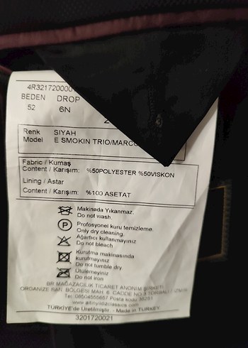 Düğmeli Siyah Erkek Takım Elbise Ceketi - Görsel 4