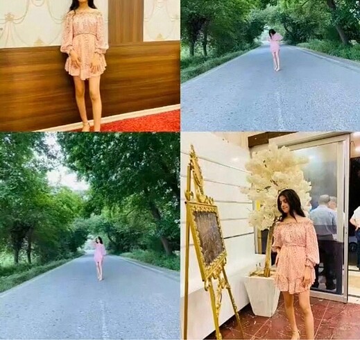 Şifon elbise - Görsel 4