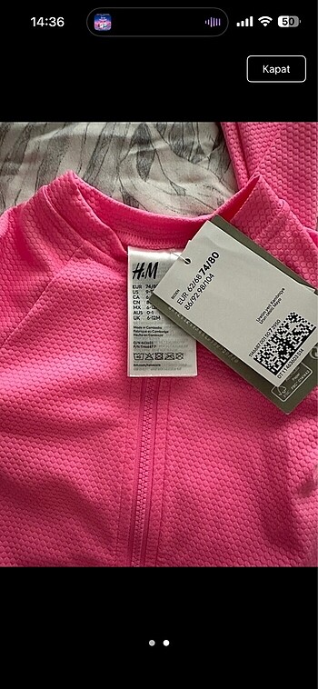 H&M HM uzun kollu mayo