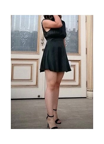 BSL FASHION BSL fashion mini saten elbise