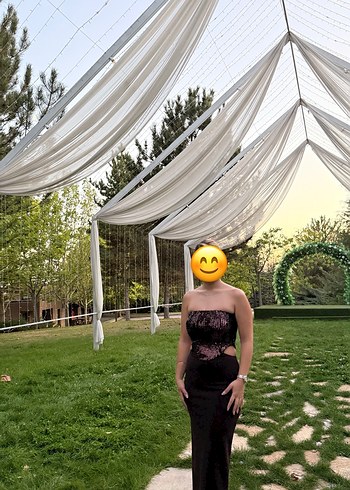 Zara straplez pullu payetli midi abiye elbise - Görsel 4