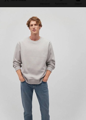 Mavi Sweatshırt unısex giyim - Görsel 2