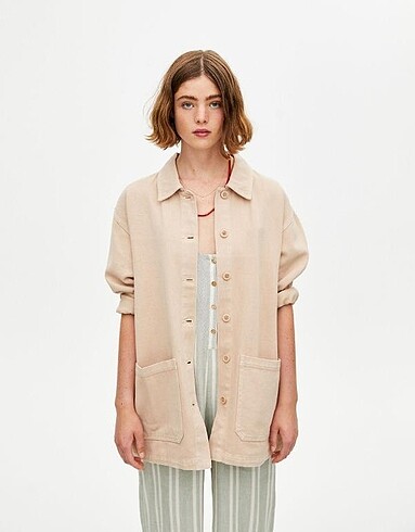 xs Beden camel Renk Pull & Bear Ceket