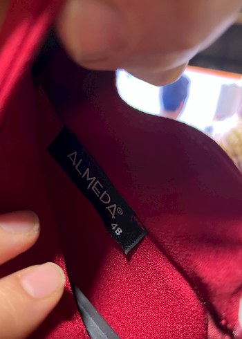 Bordo İşlemeli Uzun Kollu Kadın Elbise - Görsel 6