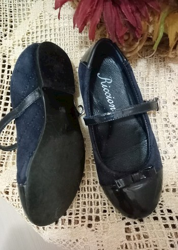 Koyu Mavi Tokalı Kız Çocuk Babet Ayakkabı - Görsel 2