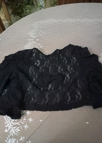 Siyah Dantel V Yakalı Bolero s beden sıfır ürün - Görsel 2