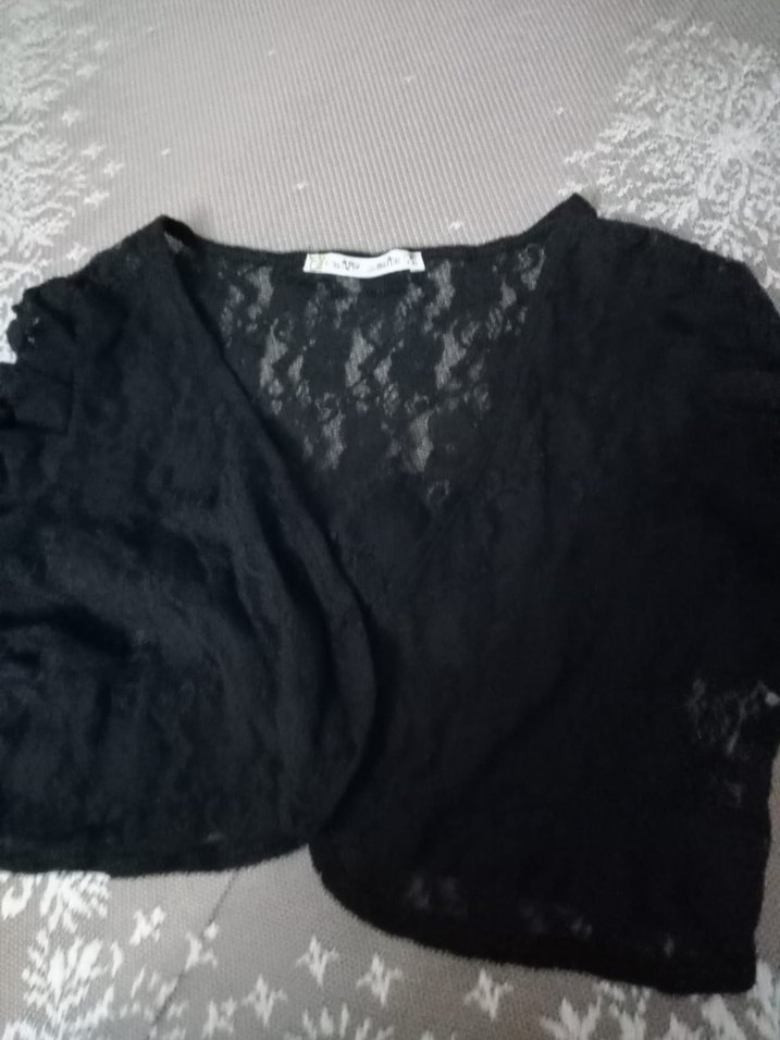 Siyah Dantel V Yakalı Bolero s beden sıfır ürün - Görsel 3