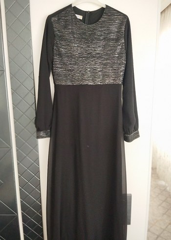 Abiye Diger Siyah Uzun Kollu Fitted Uzun Elbise