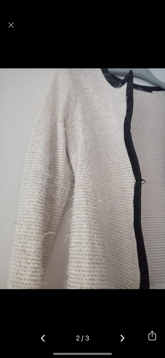 Gri Kısa Triko Kadın Hırka - Görsel 2