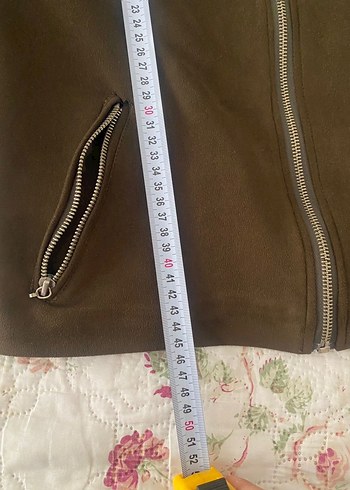 Kadife crop ceket - Görsel 6